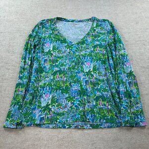 Lilly Pulitzer Women's Medium Long-Sleeved Multicolor Tunic Shirt